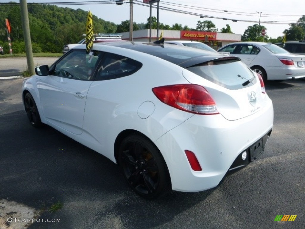 2012 Veloster  - Century White / Black/Red photo #3