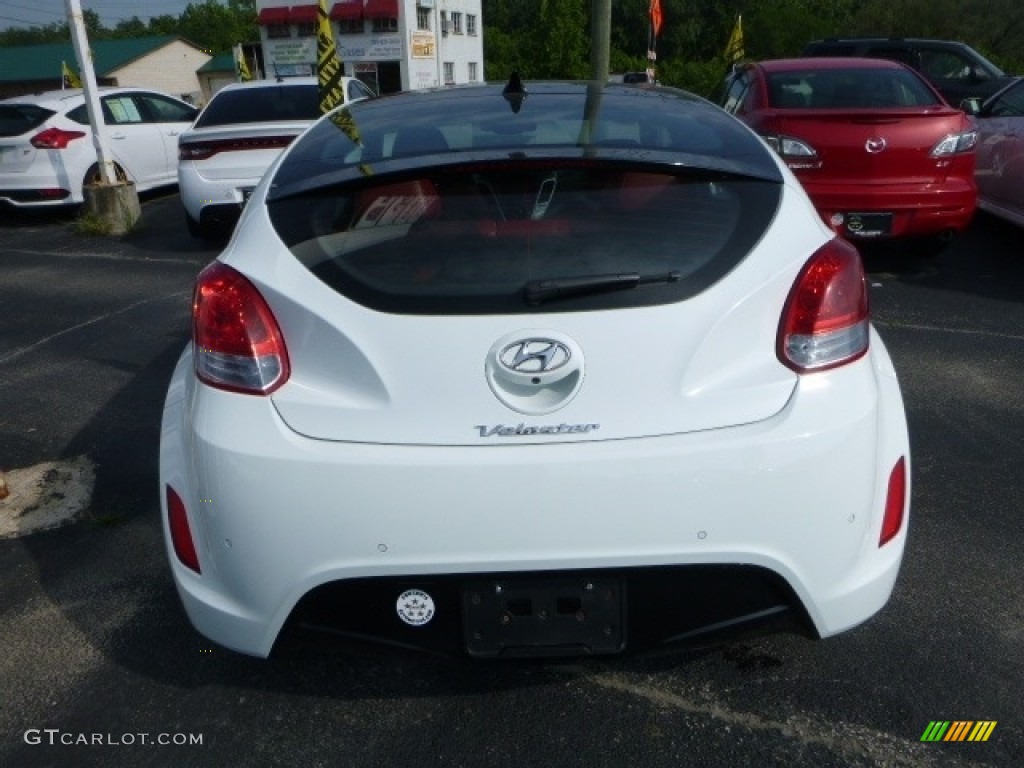 2012 Veloster  - Century White / Black/Red photo #4