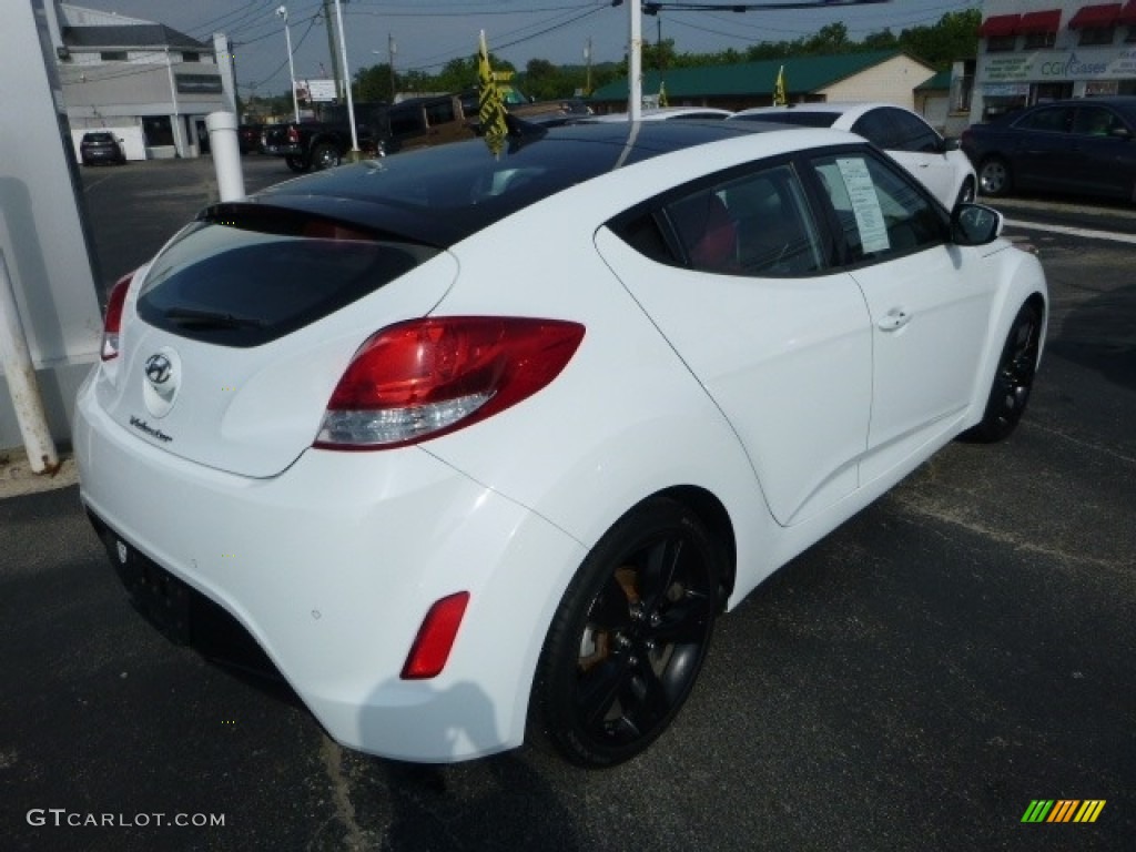 2012 Veloster  - Century White / Black/Red photo #5