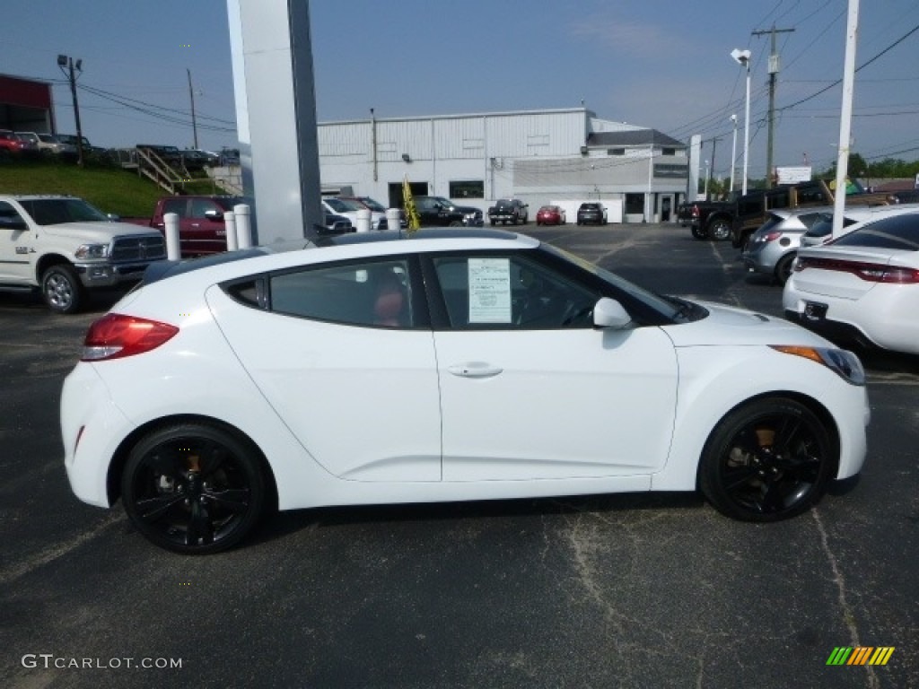 2012 Veloster  - Century White / Black/Red photo #6