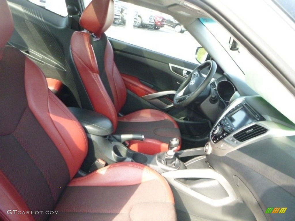 2012 Veloster  - Century White / Black/Red photo #8