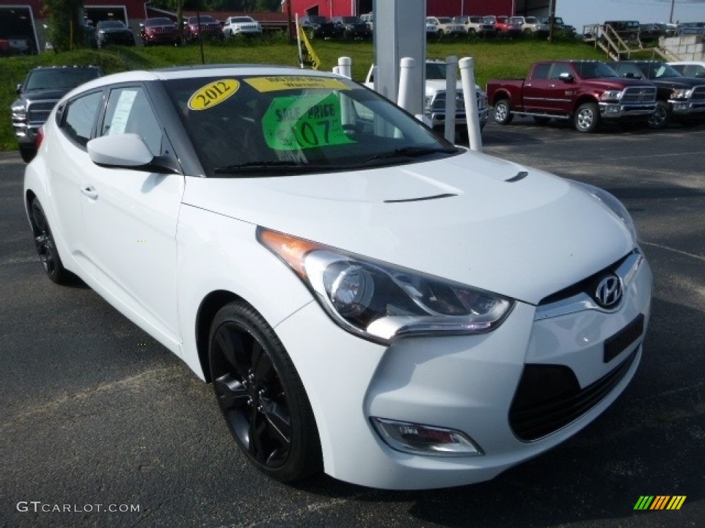 2012 Veloster  - Century White / Black/Red photo #11