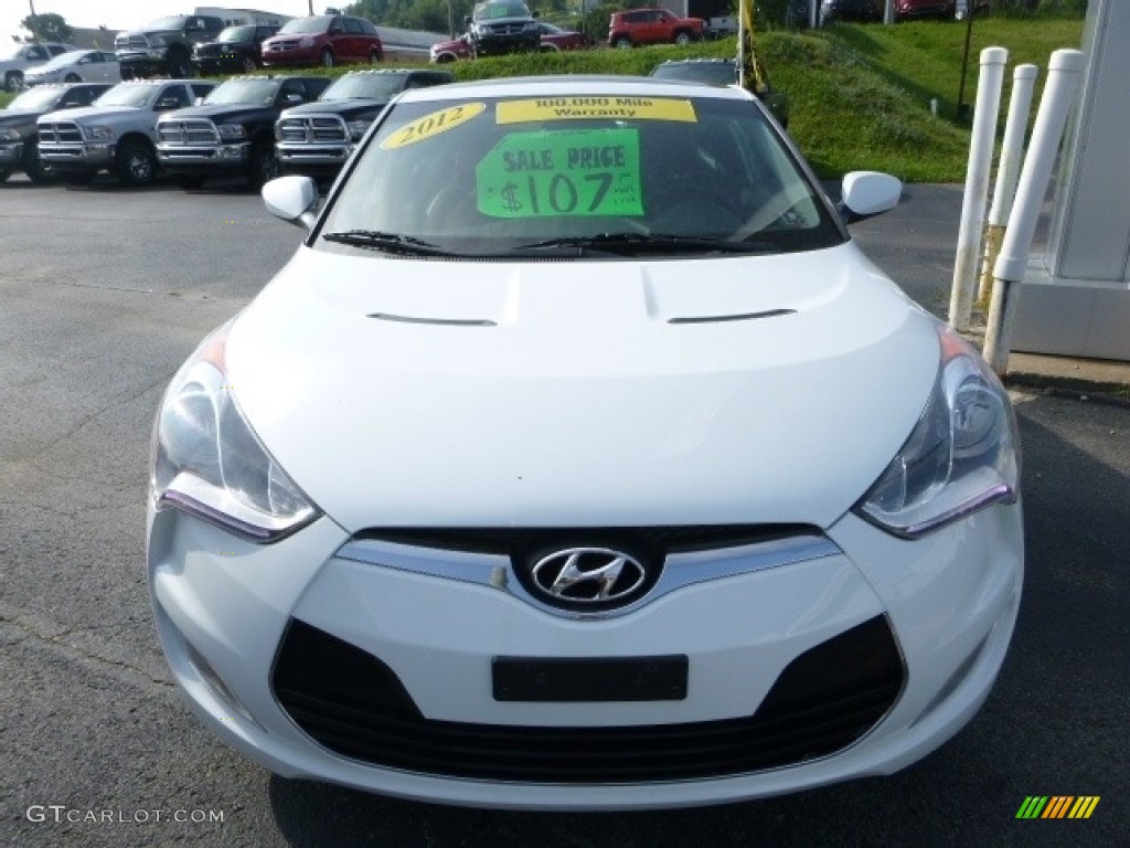 2012 Veloster  - Century White / Black/Red photo #12