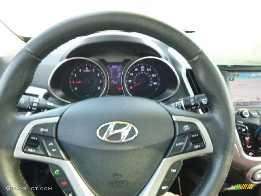 2012 Veloster  - Century White / Black/Red photo #20
