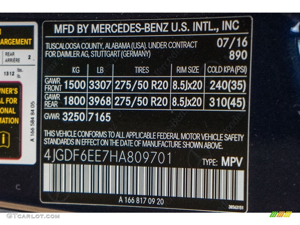 2017 Mercedes-Benz GLS 450 4Matic Parts Photos