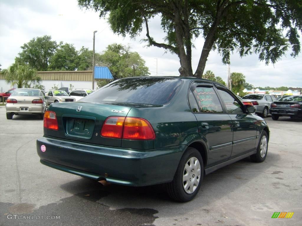 1999 Civic VP Sedan - Clover Green Pearl / Beige photo #3