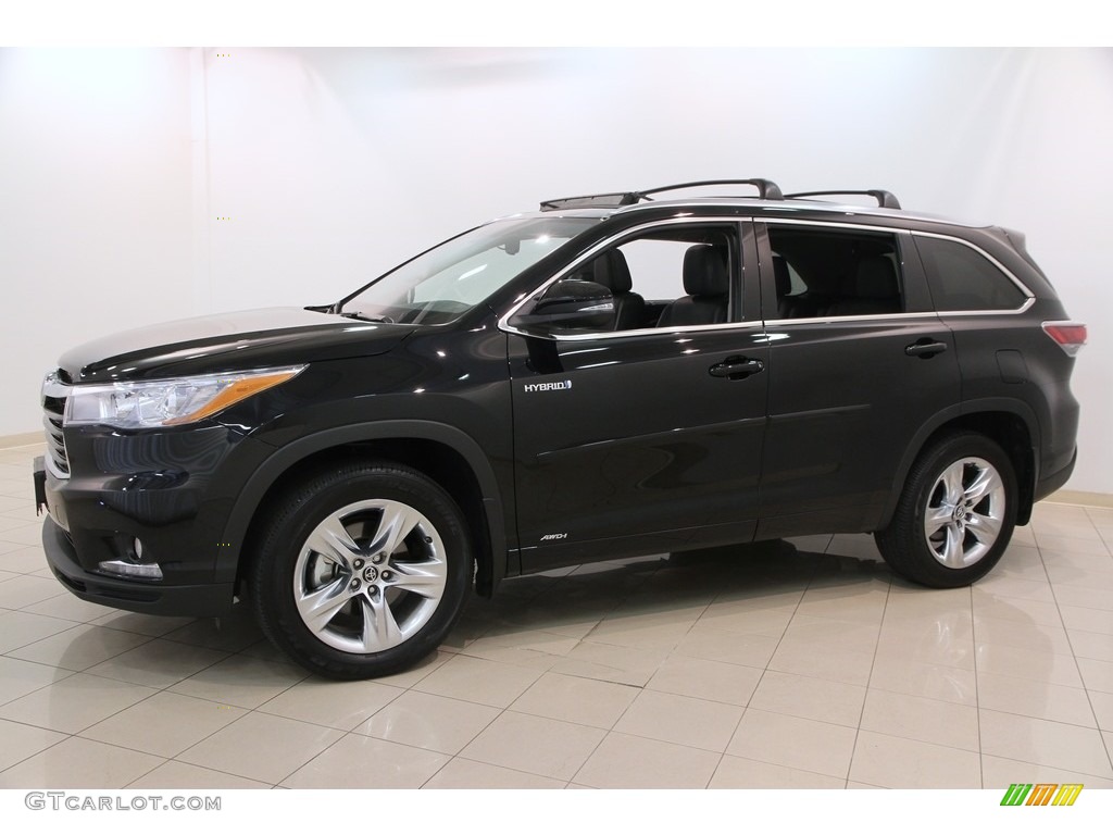 2016 Highlander Hybrid Limited Platinum AWD - Midnight Black Metallic / Black photo #3