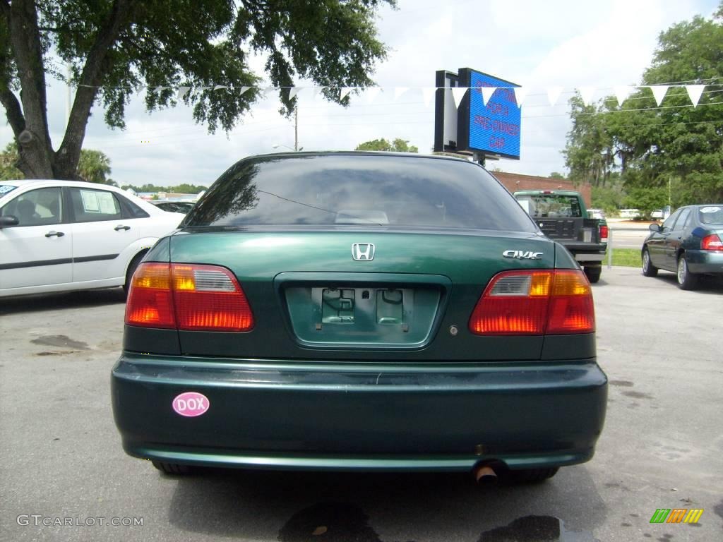 1999 Civic VP Sedan - Clover Green Pearl / Beige photo #4