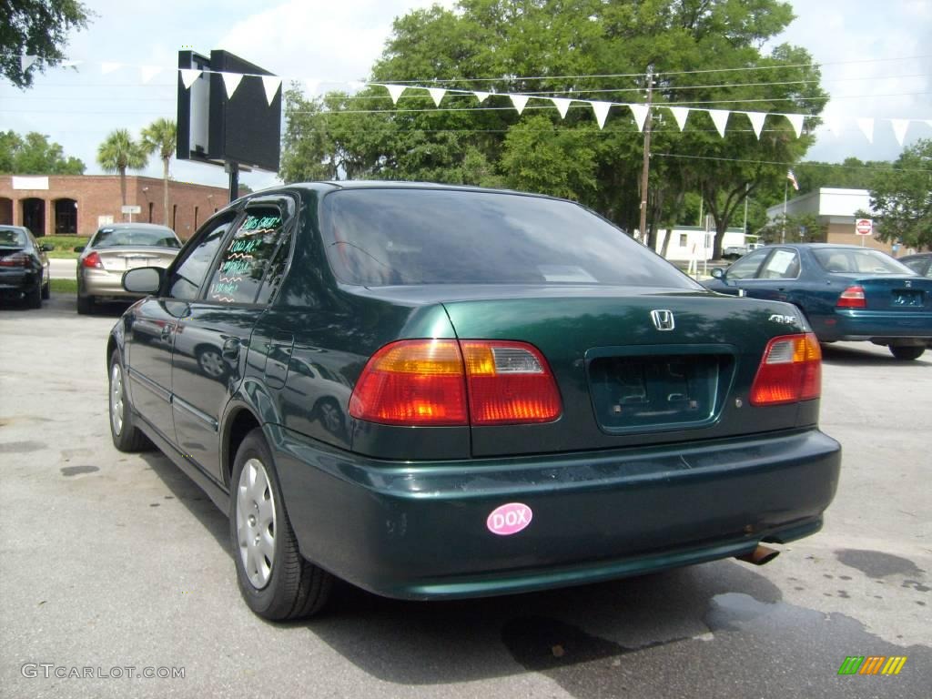 1999 Civic VP Sedan - Clover Green Pearl / Beige photo #5