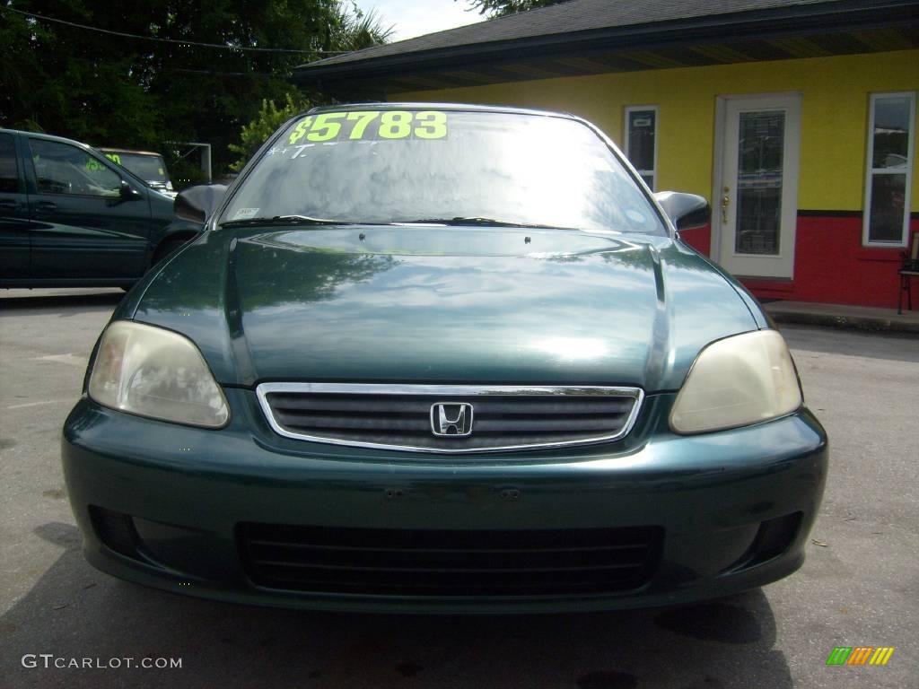 1999 Civic VP Sedan - Clover Green Pearl / Beige photo #8