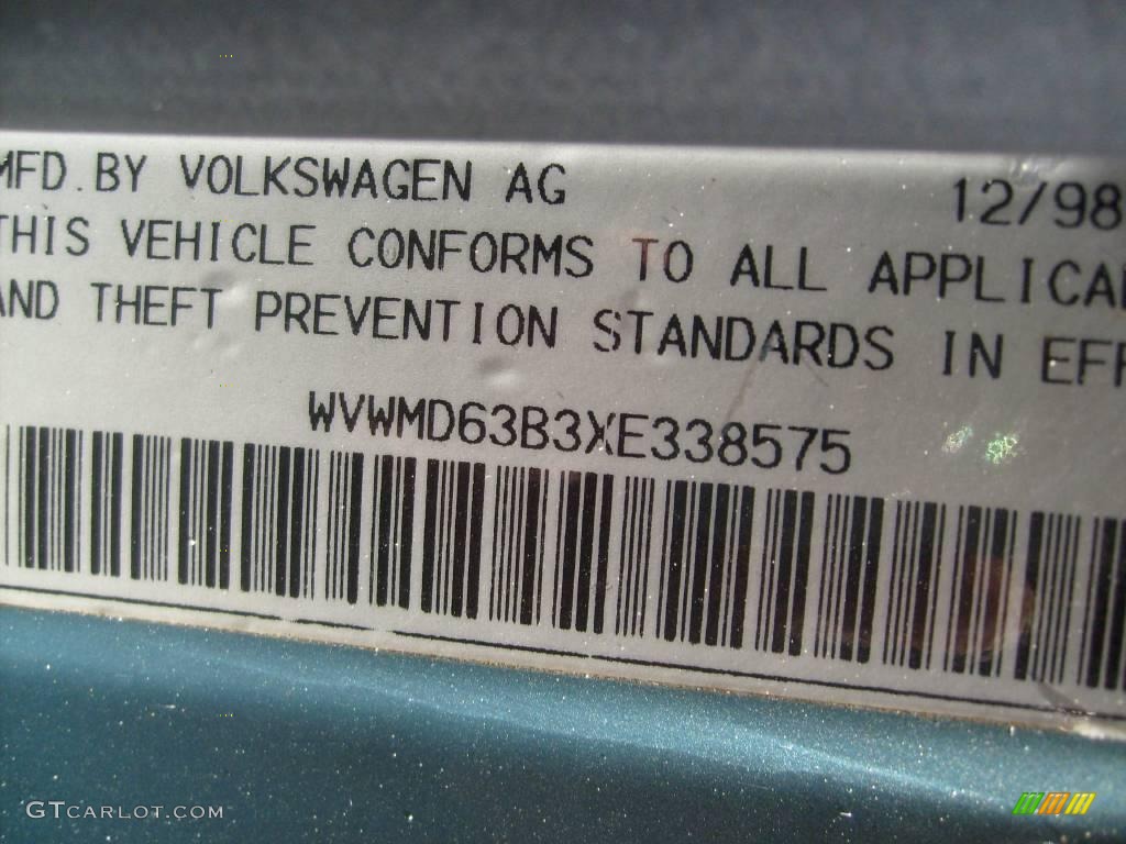 1999 Passat GLS V6 Sedan - Elegance Green Metallic / Beige photo #15