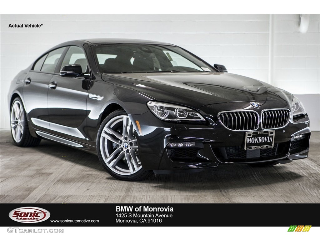 2017 6 Series 640i xDrive Gran Coupe - Black Sapphire Metallic / Black photo #1