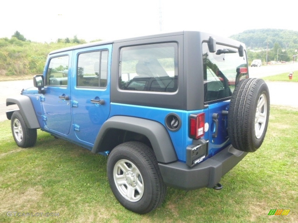 2016 Wrangler Unlimited Sport 4x4 RHD - Hydro Blue Pearl / Black photo #5