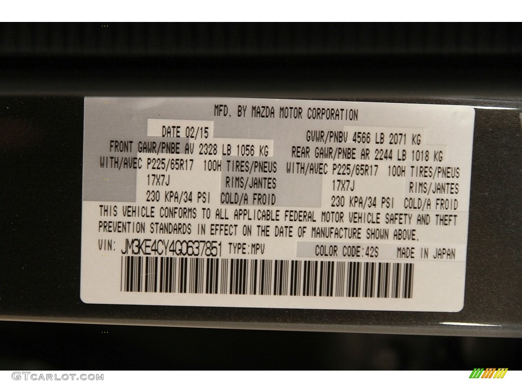 2016 CX-5 Touring AWD - Titanium Flash Mica / Black photo #19