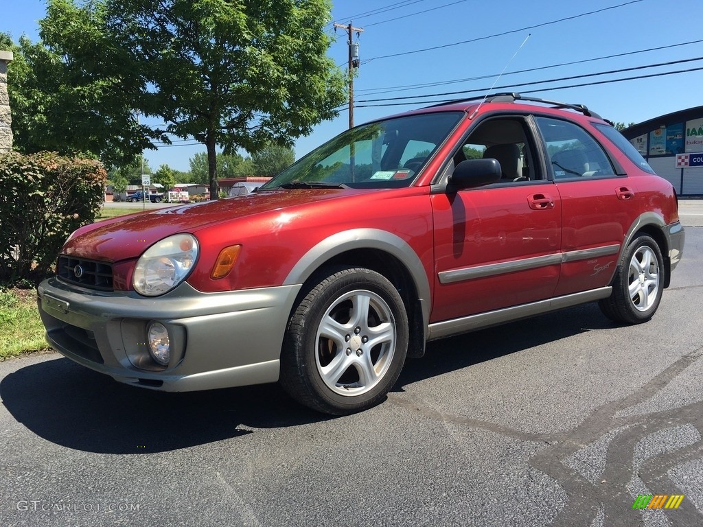 Sedona Red Pearl 2002 Subaru Impreza Outback Sport Wagon Exterior Photo #114850557