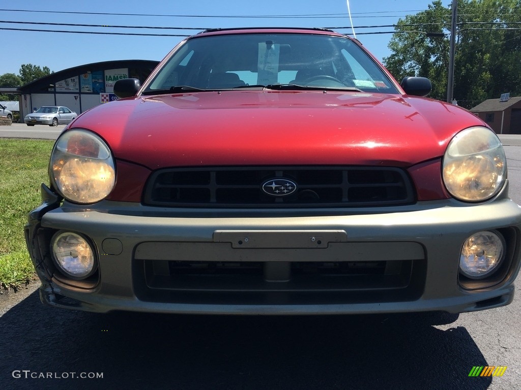 2002 Impreza Outback Sport Wagon - Sedona Red Pearl / Gray photo #3