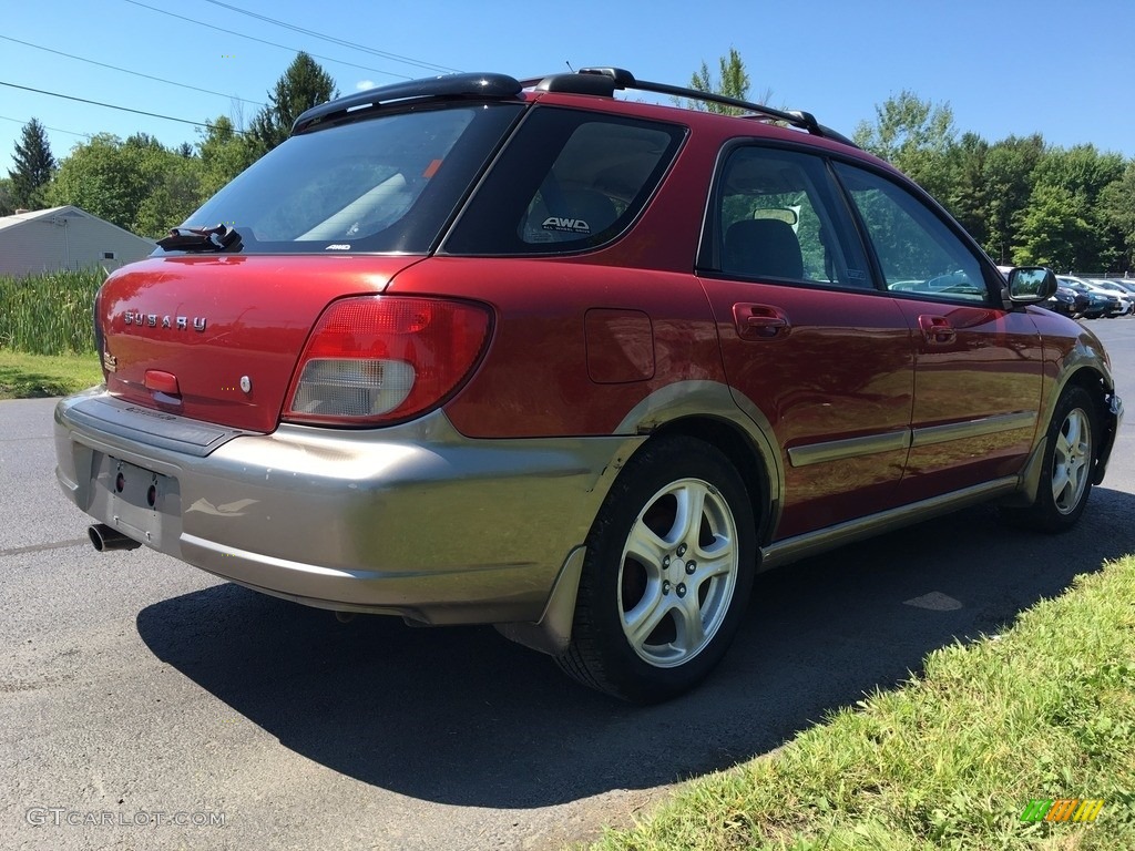 2002 Impreza Outback Sport Wagon - Sedona Red Pearl / Gray photo #5