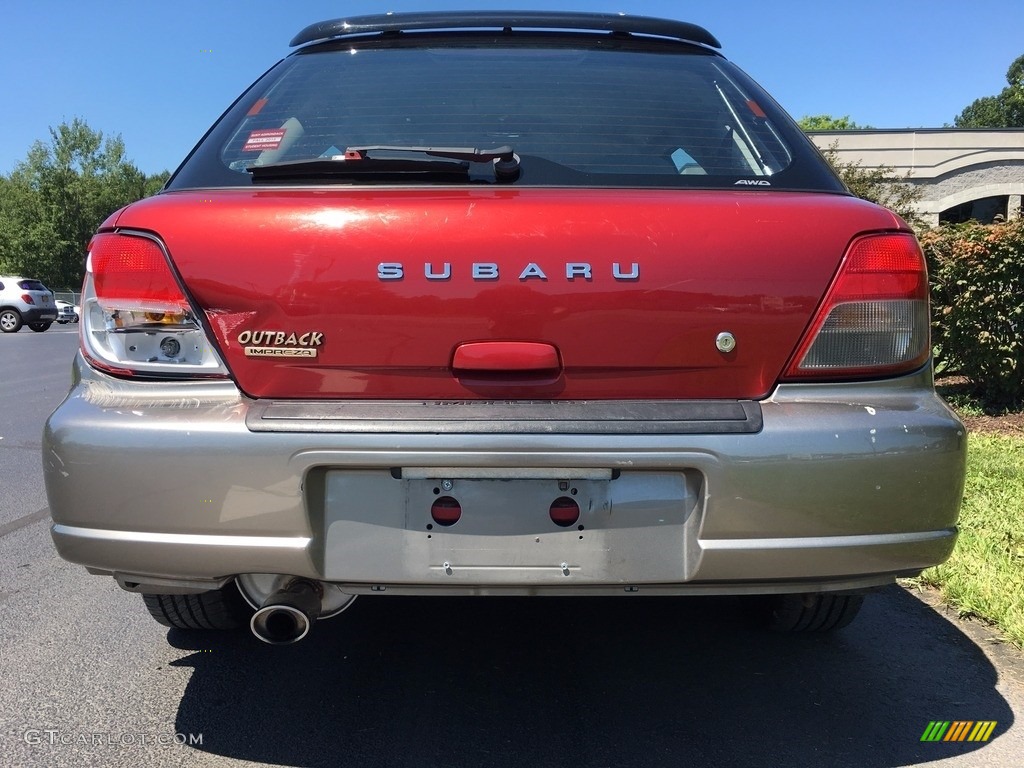 2002 Impreza Outback Sport Wagon - Sedona Red Pearl / Gray photo #6