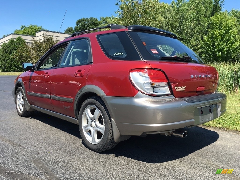 2002 Impreza Outback Sport Wagon - Sedona Red Pearl / Gray photo #7