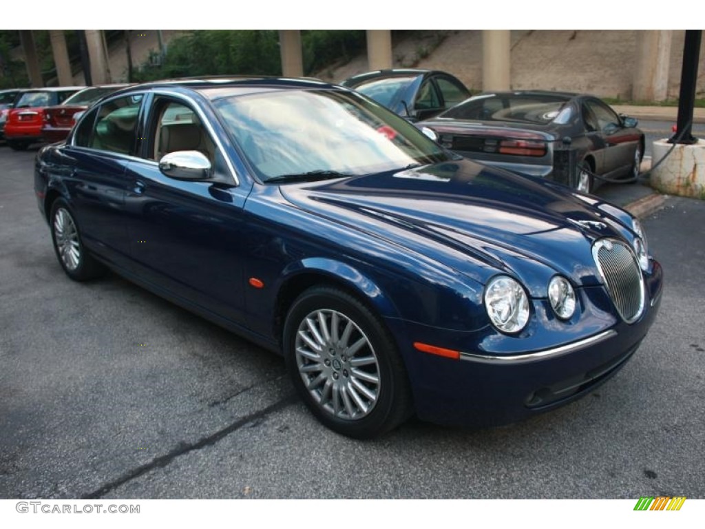 2005 X-Type 3.0 - Pacific Blue Metallic / Barley photo #5