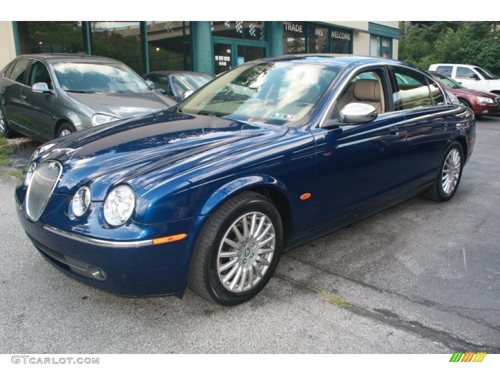 2005 X-Type 3.0 - Pacific Blue Metallic / Barley photo #8