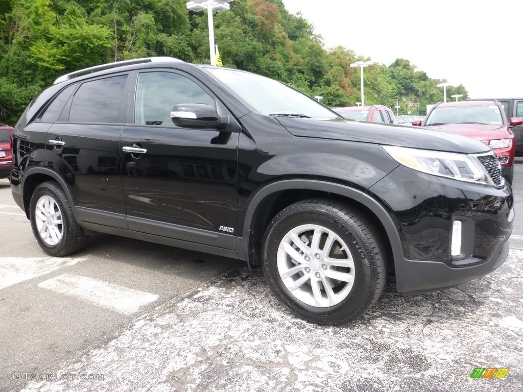 2014 Sorento LX AWD - Ebony Black / Black photo #8