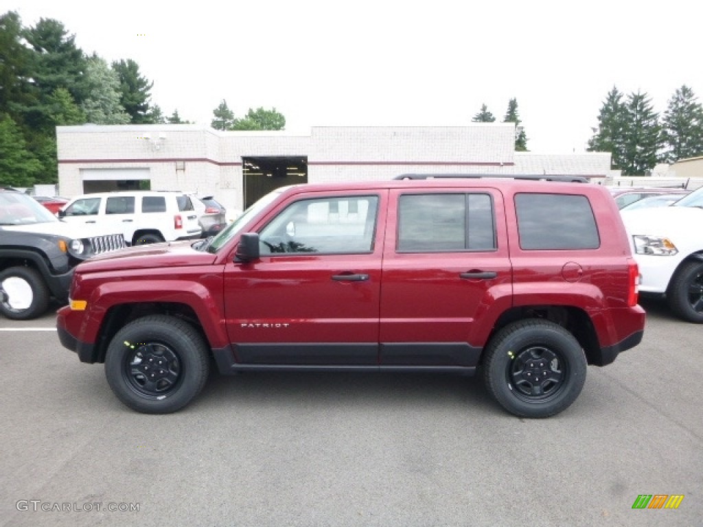 Deep Cherry Red Crystal Pearl 2017 Jeep Patriot Sport 4x4 Exterior Photo #114853452