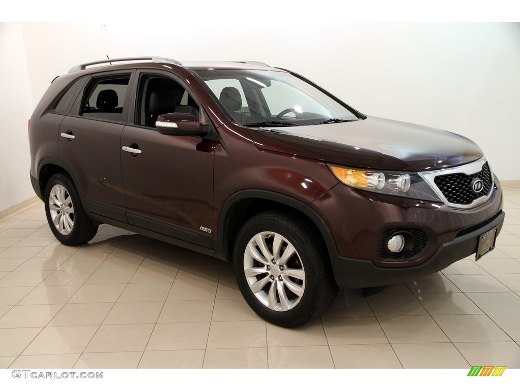 2011 Sorento EX AWD - Dark Cherry / Black photo #1