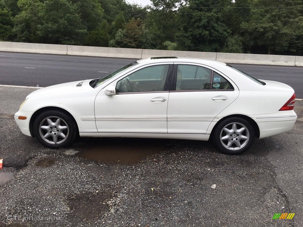 2004 C 240 4Matic Sedan - Alabaster White / Java photo #4