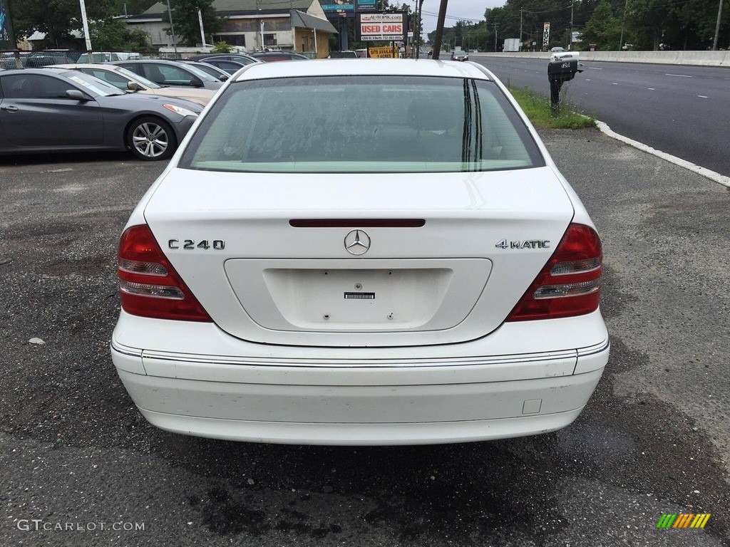 2004 C 240 4Matic Sedan - Alabaster White / Java photo #7