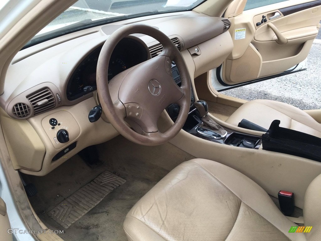 2004 C 240 4Matic Sedan - Alabaster White / Java photo #14