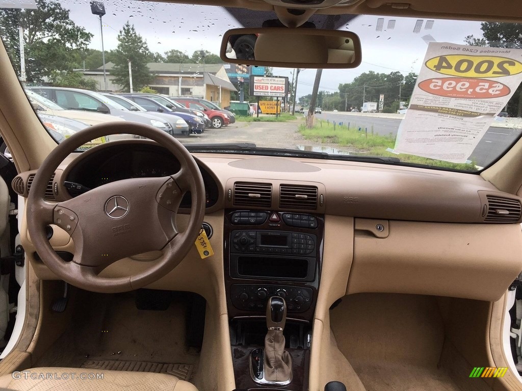 2004 C 240 4Matic Sedan - Alabaster White / Java photo #18