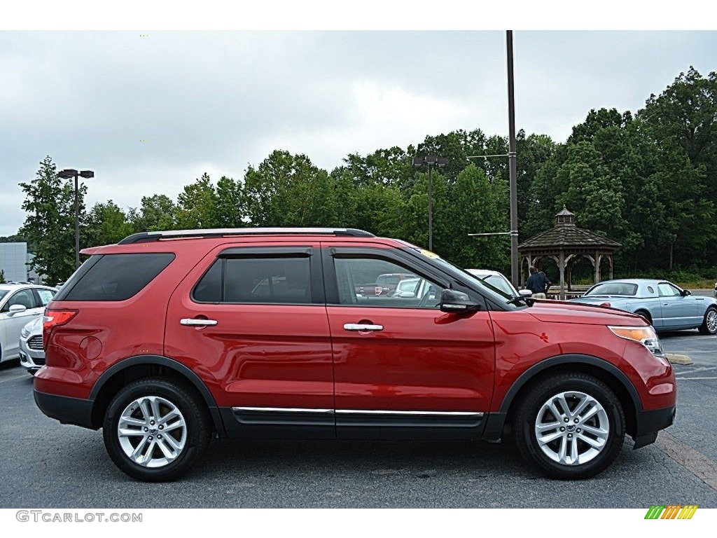 2011 Explorer XLT - Red Candy Metallic / Charcoal Black photo #2