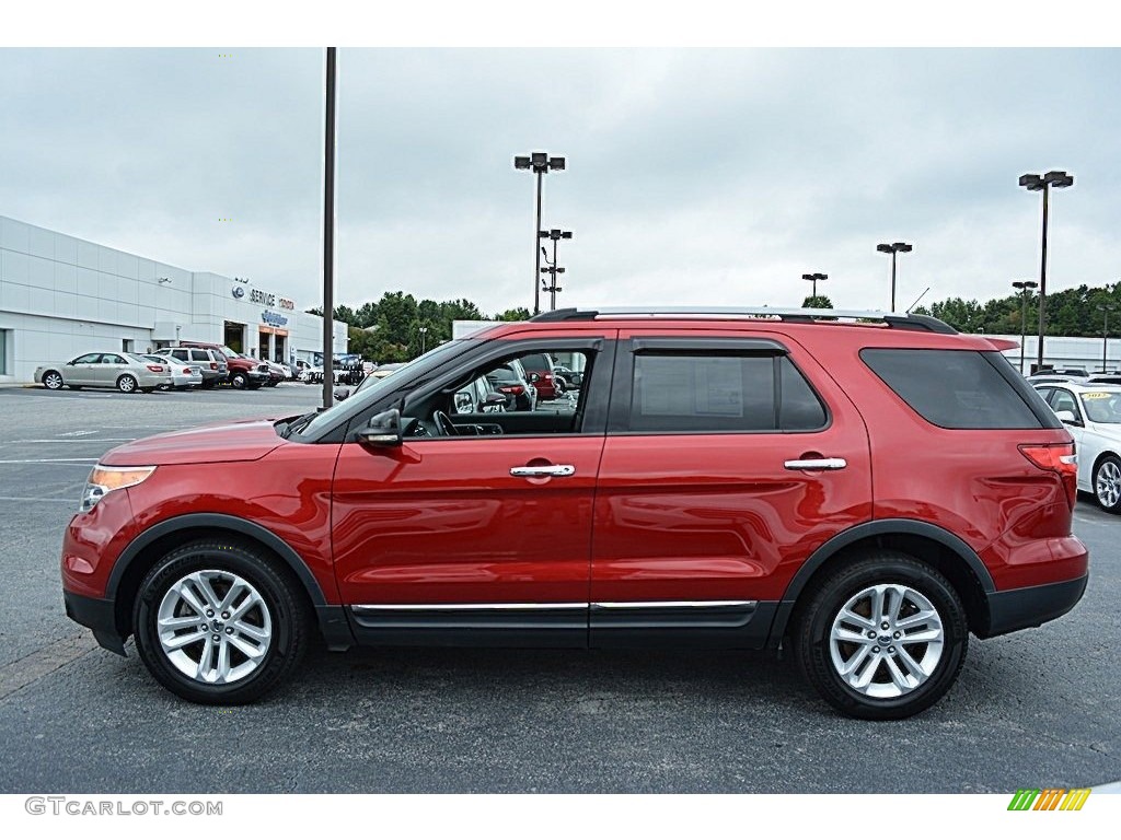 2011 Explorer XLT - Red Candy Metallic / Charcoal Black photo #6