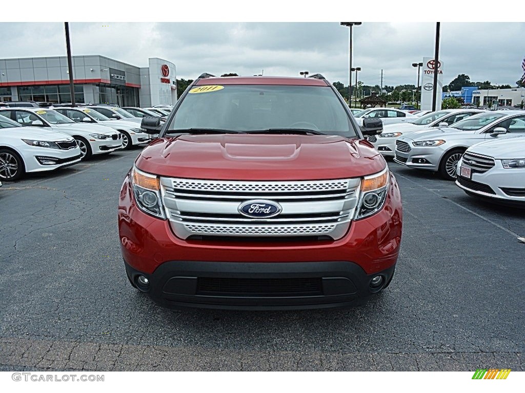 2011 Explorer XLT - Red Candy Metallic / Charcoal Black photo #28