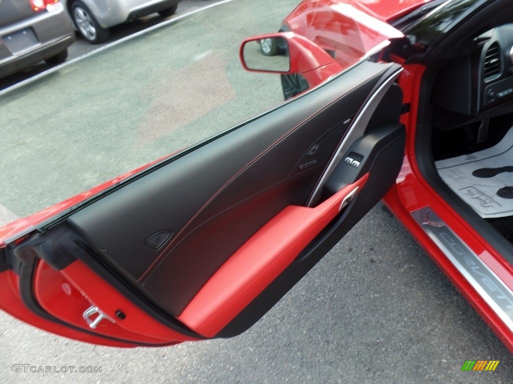 2017 Chevrolet Corvette Grand Sport Coupe Adrenaline Red Door Panel Photo #114862281