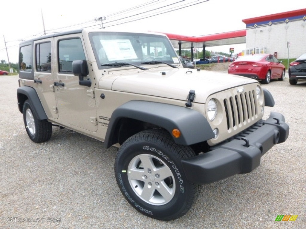 2016 Wrangler Unlimited Sport 4x4 - Mojave Sand / Black photo #10