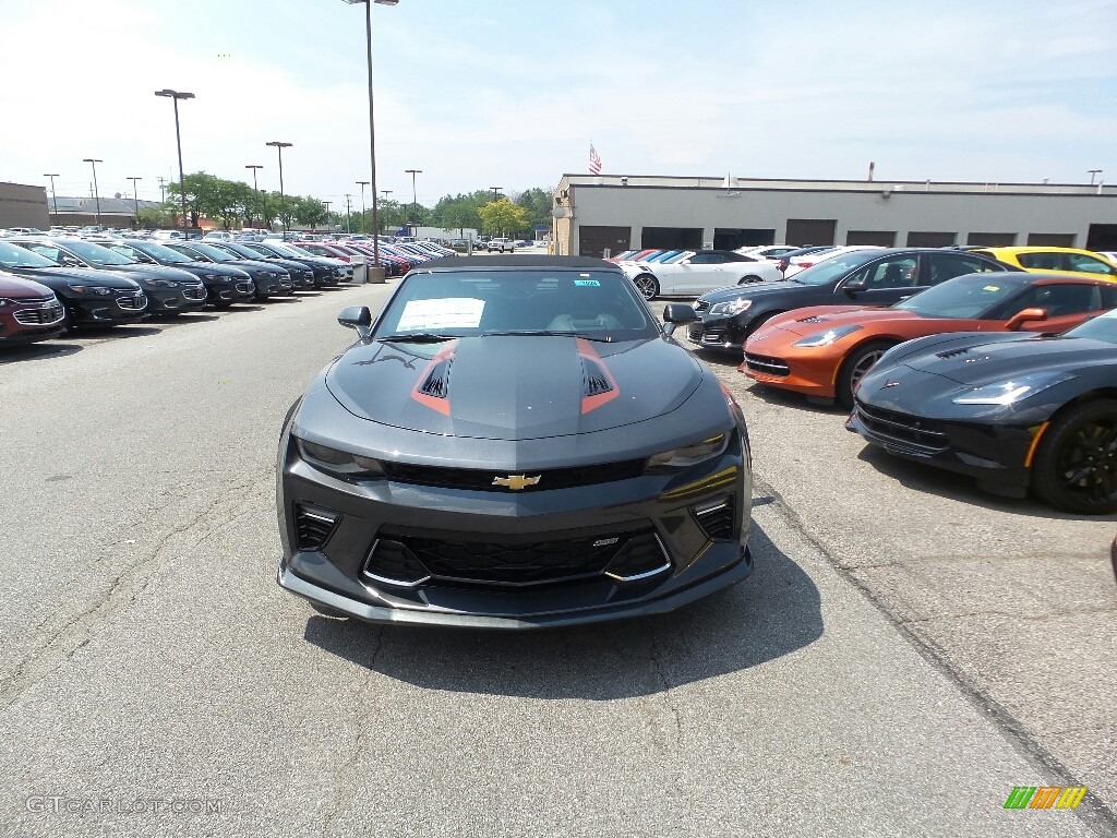 2017 Camaro SS Convertible 50th Anniversary - Nightfall Gray Metallic / 50th Anniversary Jet Black/Dark Gray photo #2