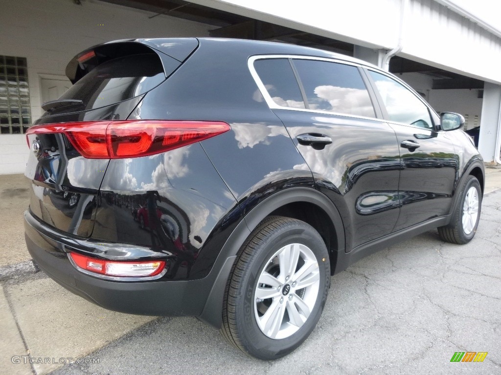 2017 Sportage LX AWD - Black Cherry / Black photo #2