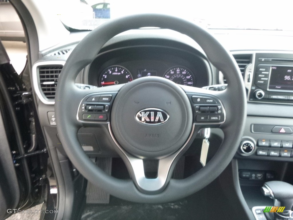 2017 Kia Sportage LX AWD Black Steering Wheel Photo #114867908