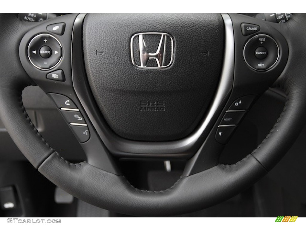 2016 Pilot EX-L - Crystal Black Pearl / Black photo #9