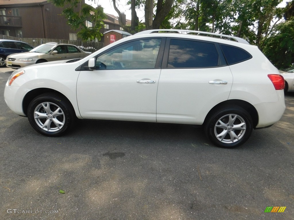 2010 Rogue SL AWD - Phantom White / Black photo #8