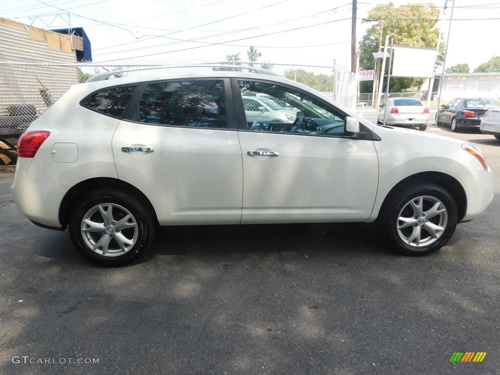 2010 Rogue SL AWD - Phantom White / Black photo #9