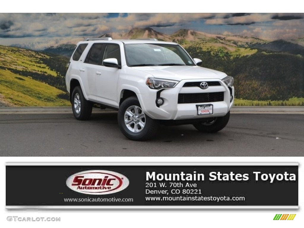 2016 4Runner SR5 4x4 - Super White / Black photo #1