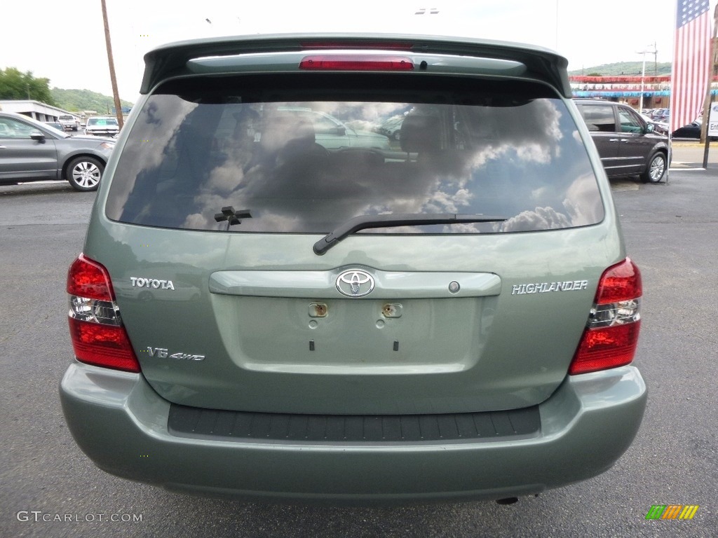 2007 Highlander V6 4WD - Oasis Green Pearl / Ivory Beige photo #3