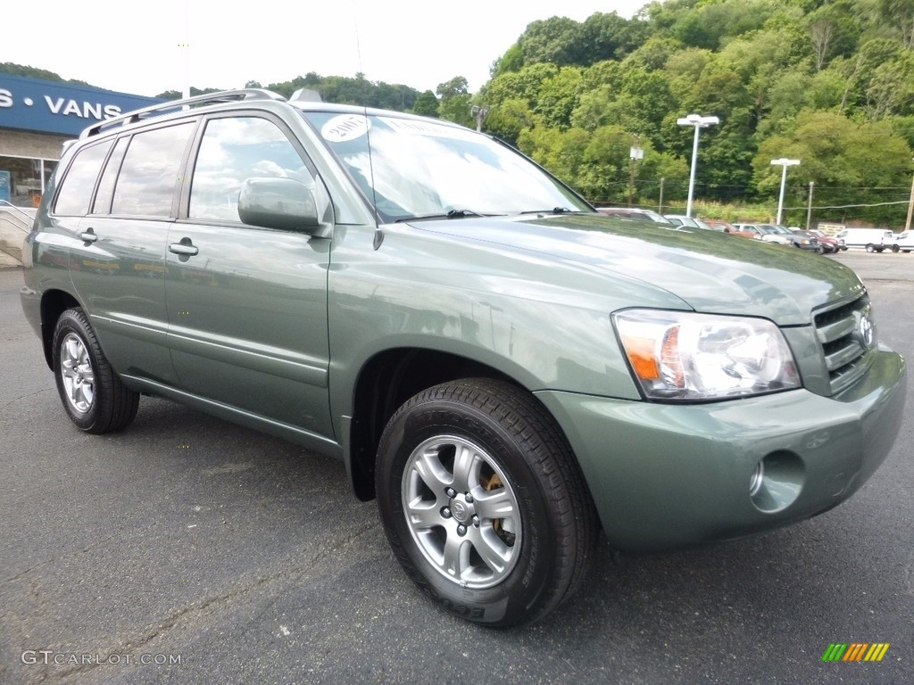 2007 Highlander V6 4WD - Oasis Green Pearl / Ivory Beige photo #9