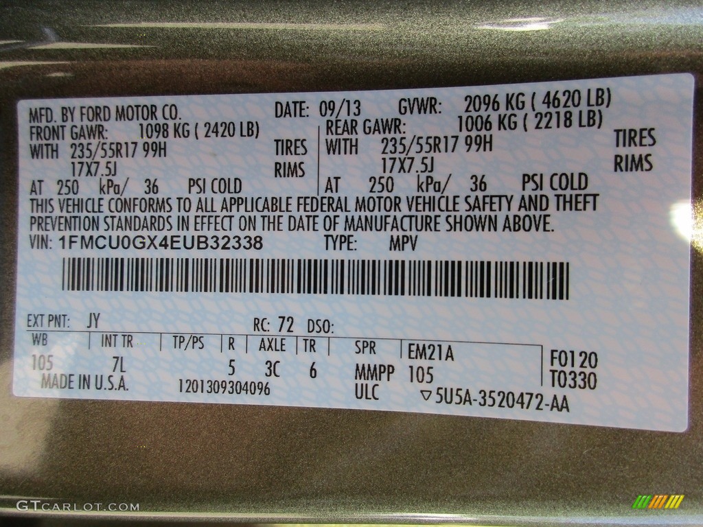 2014 Escape SE 1.6L EcoBoost - Ginger Ale / Medium Light Stone photo #24