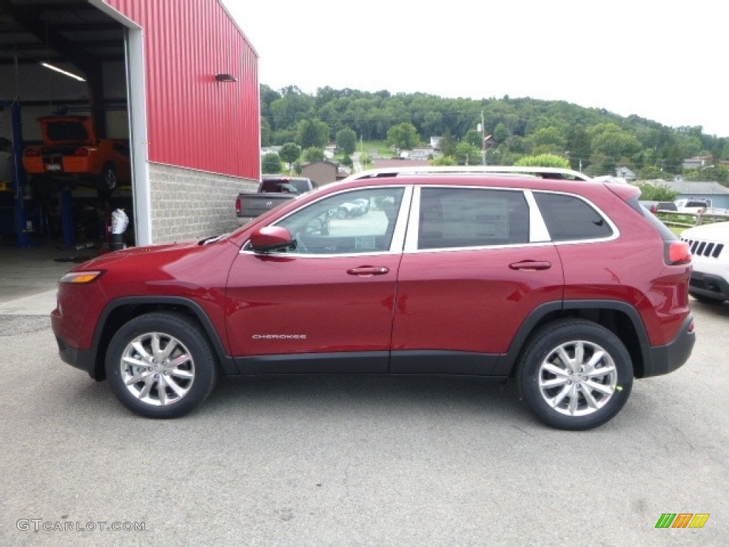 Deep Cherry Red Crystal Pearl 2017 Jeep Cherokee Limited 4x4 Exterior Photo #114887168