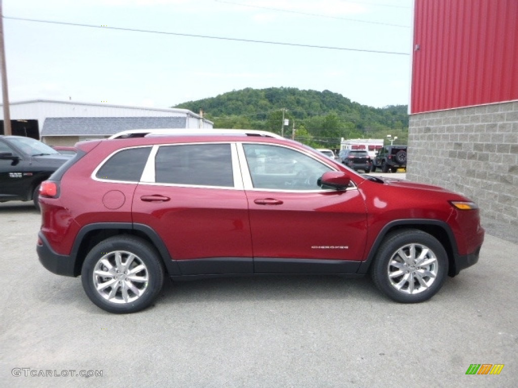 Deep Cherry Red Crystal Pearl 2017 Jeep Cherokee Limited 4x4 Exterior Photo #114887183