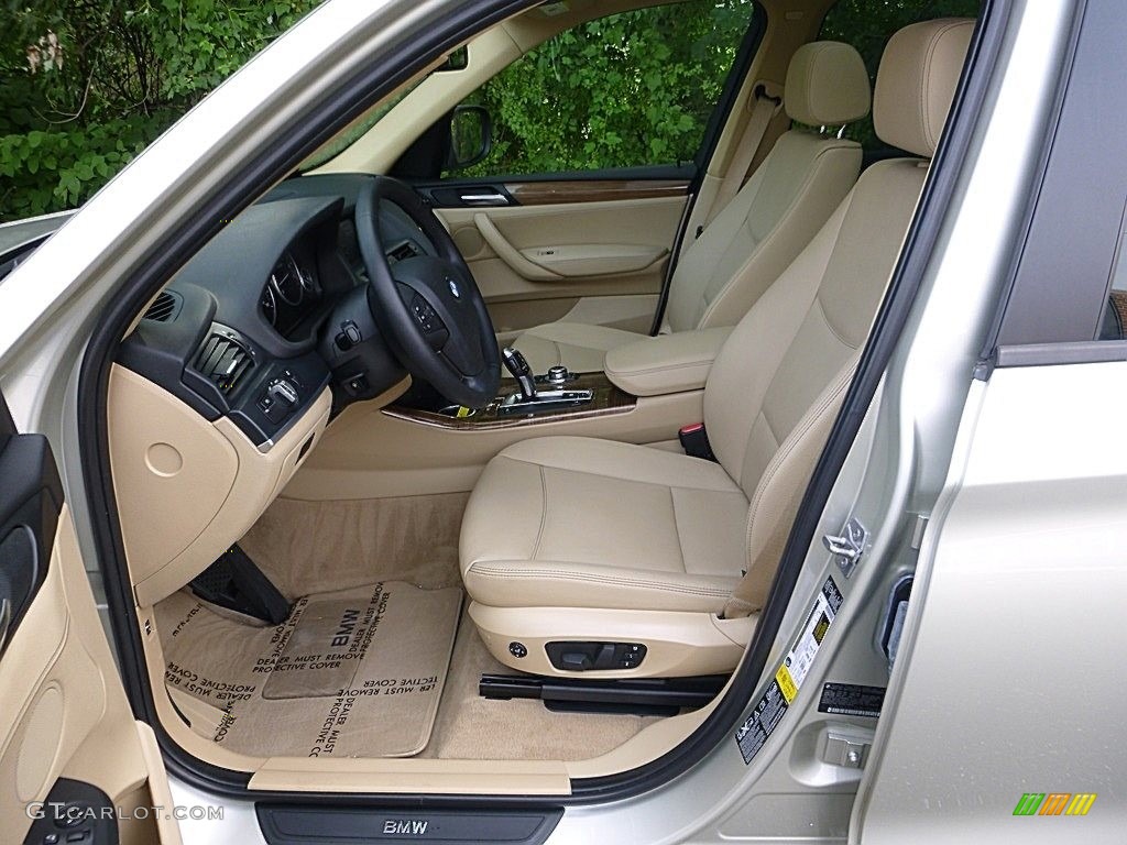 Sand Beige Nevada Leather Interior 2011 BMW X3 xDrive 28i Photo #114890009